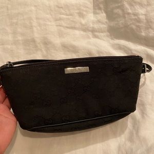 Gucci GG Black Baguette Bag